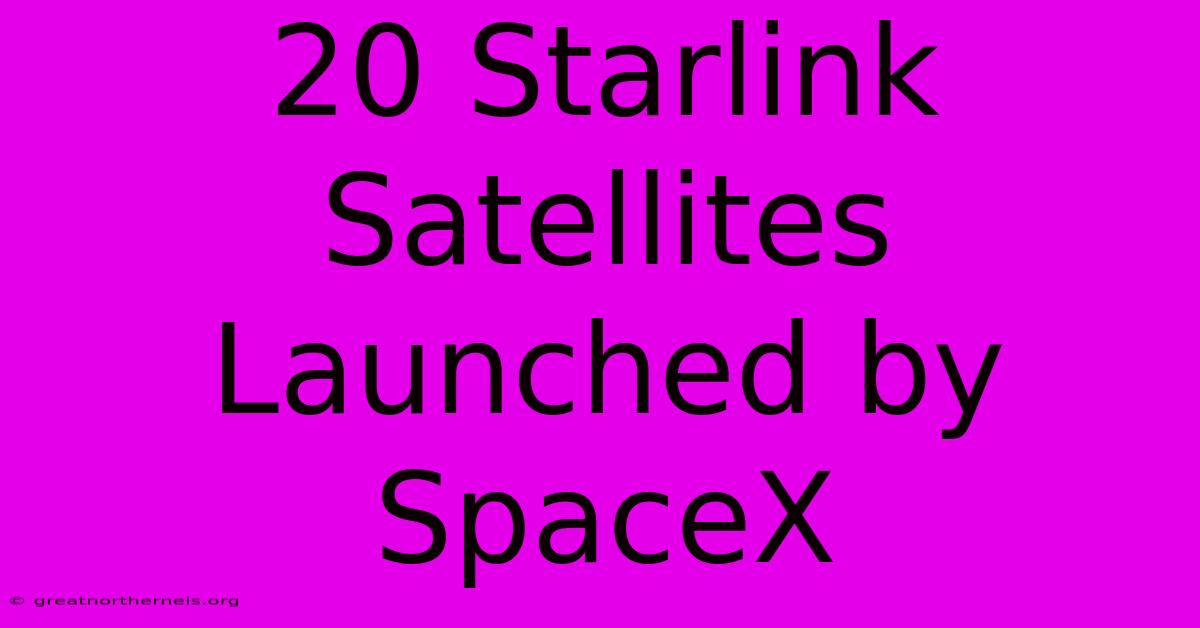 20 Starlink Satellites Launched By SpaceX