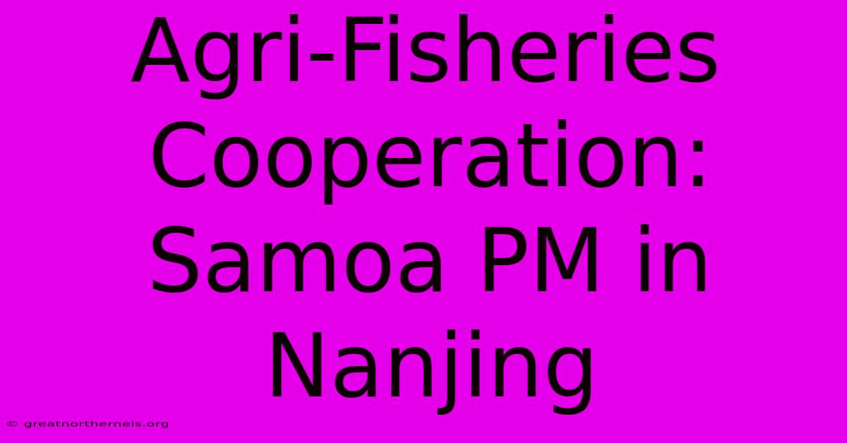 Agri-Fisheries Cooperation: Samoa PM In Nanjing