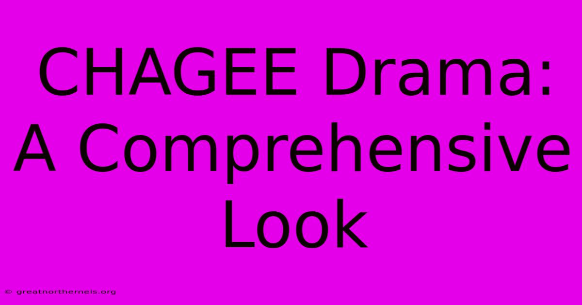 CHAGEE Drama: A Comprehensive Look