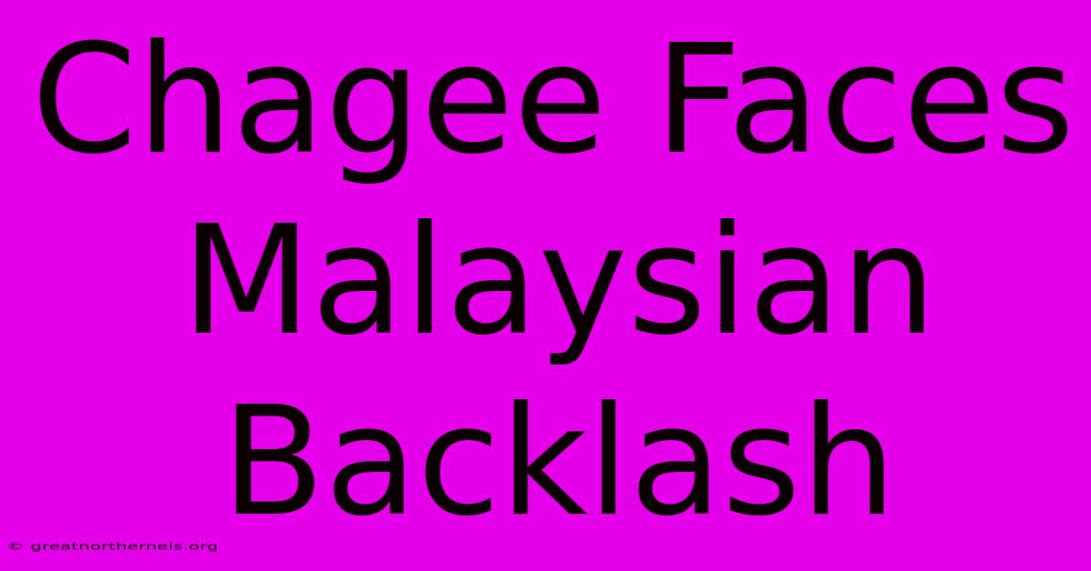 Chagee Faces Malaysian Backlash