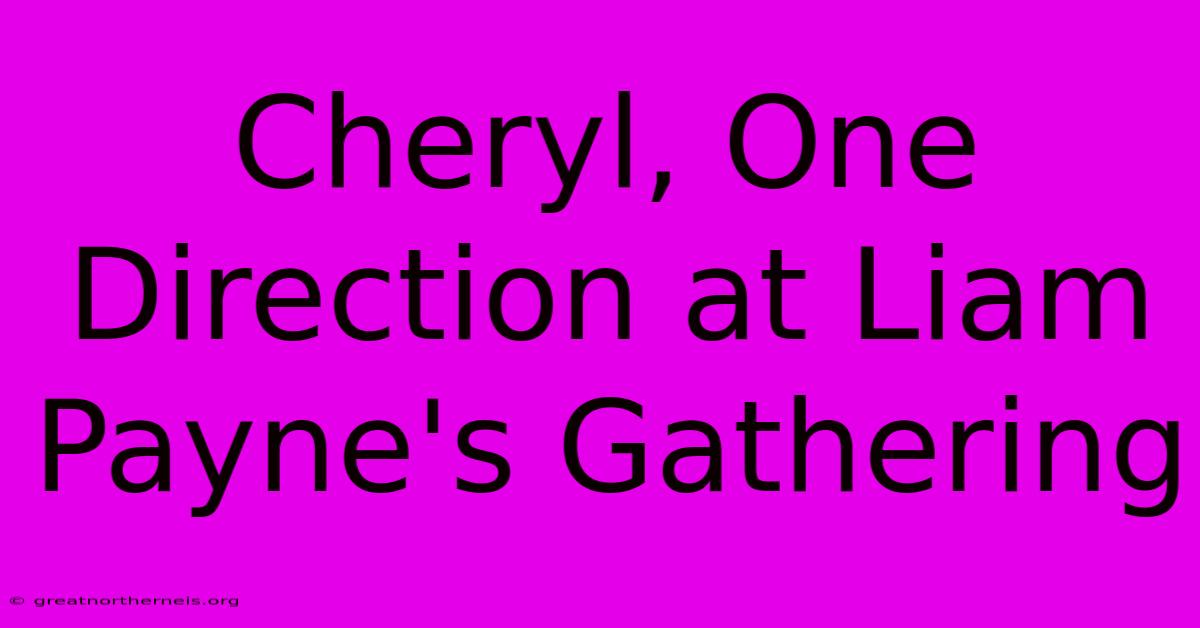 Cheryl, One Direction At Liam Payne's Gathering