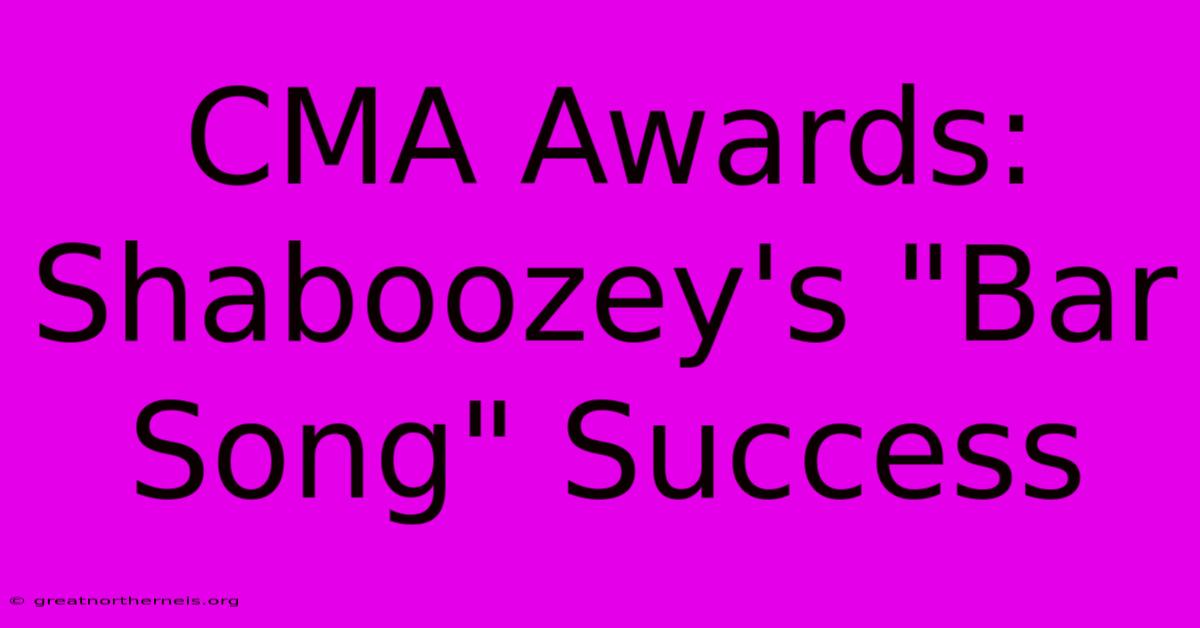 CMA Awards: Shaboozey's 