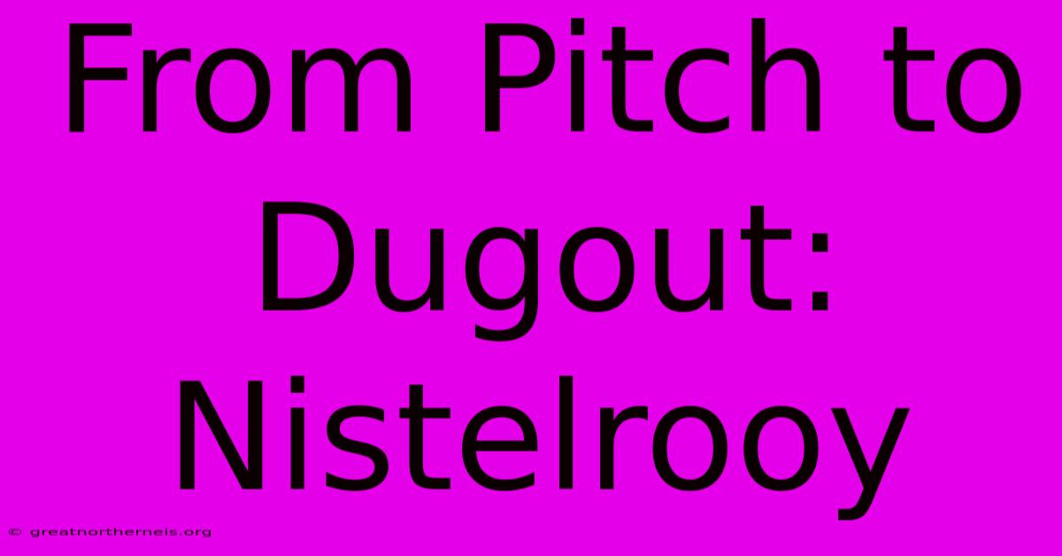 From Pitch To Dugout: Nistelrooy