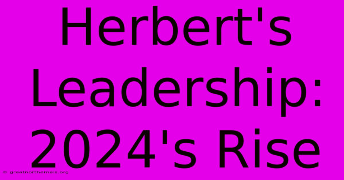 Herbert's Leadership: 2024's Rise