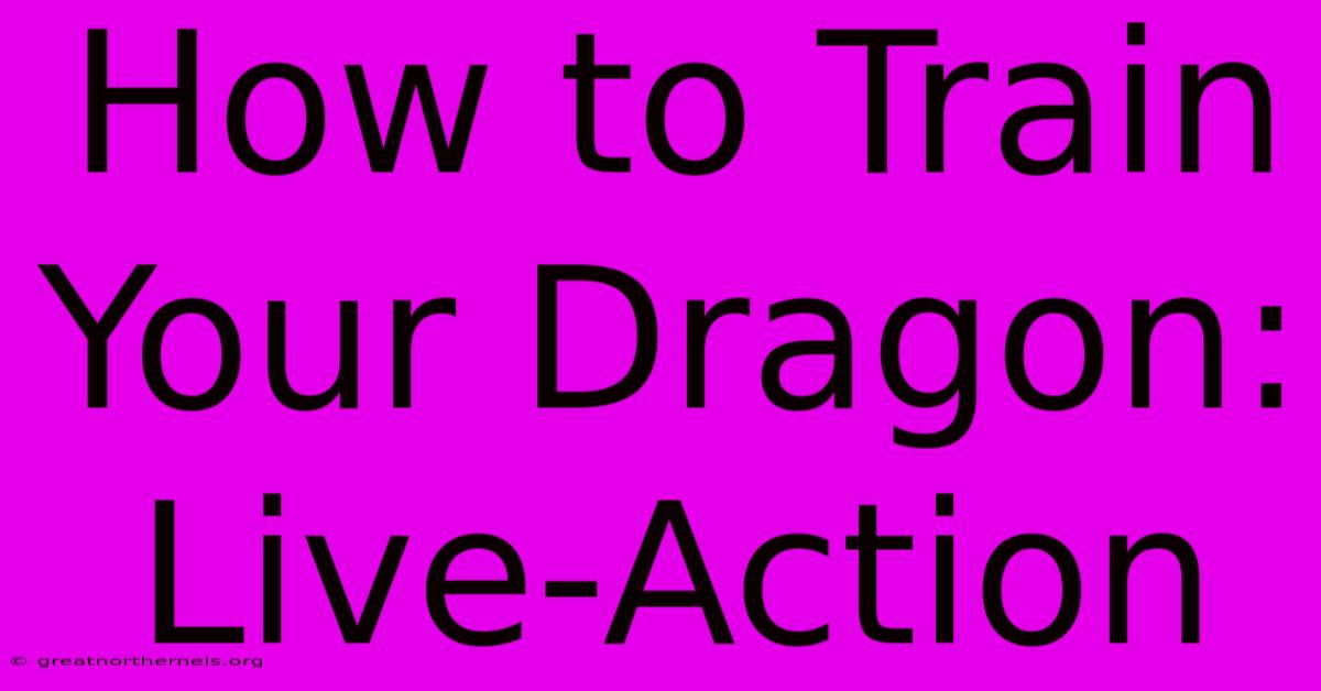 How To Train Your Dragon: Live-Action