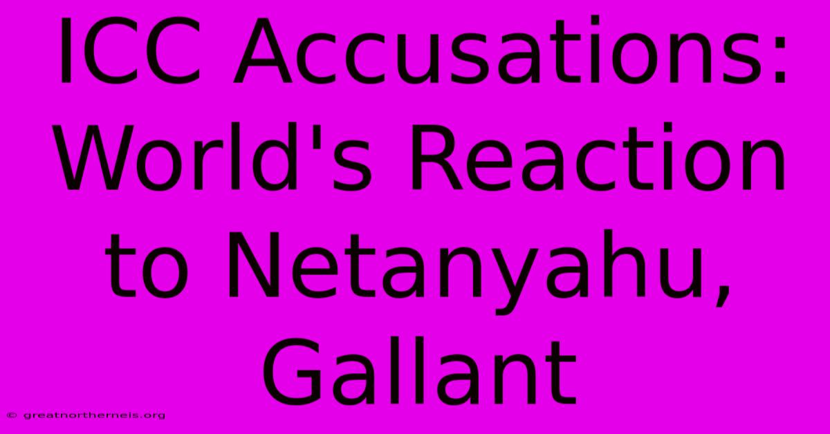 ICC Accusations: World's Reaction To Netanyahu, Gallant