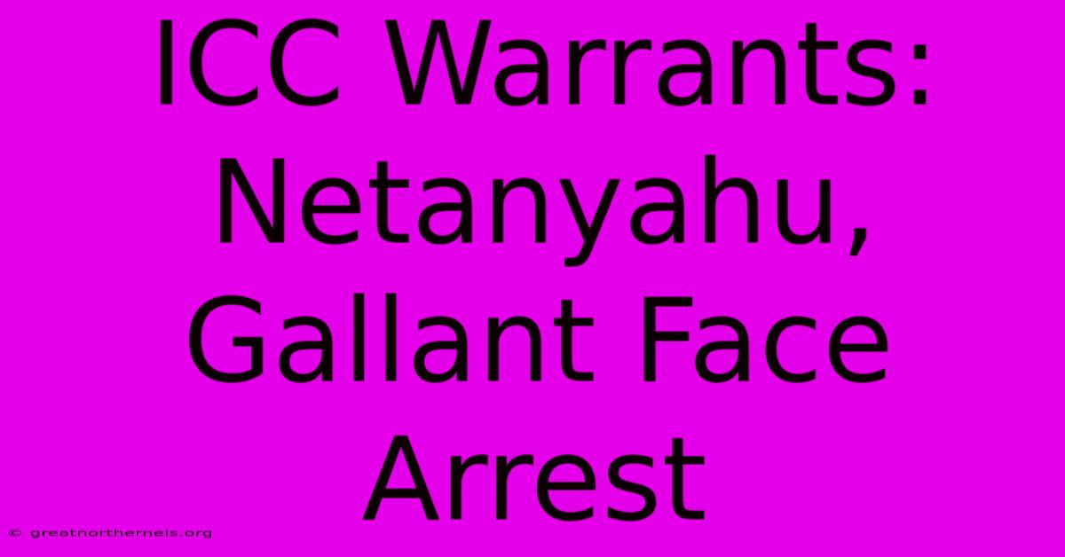 ICC Warrants: Netanyahu, Gallant Face Arrest