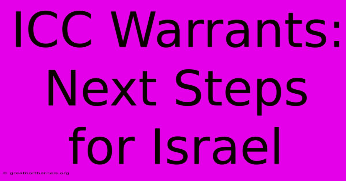 ICC Warrants: Next Steps For Israel