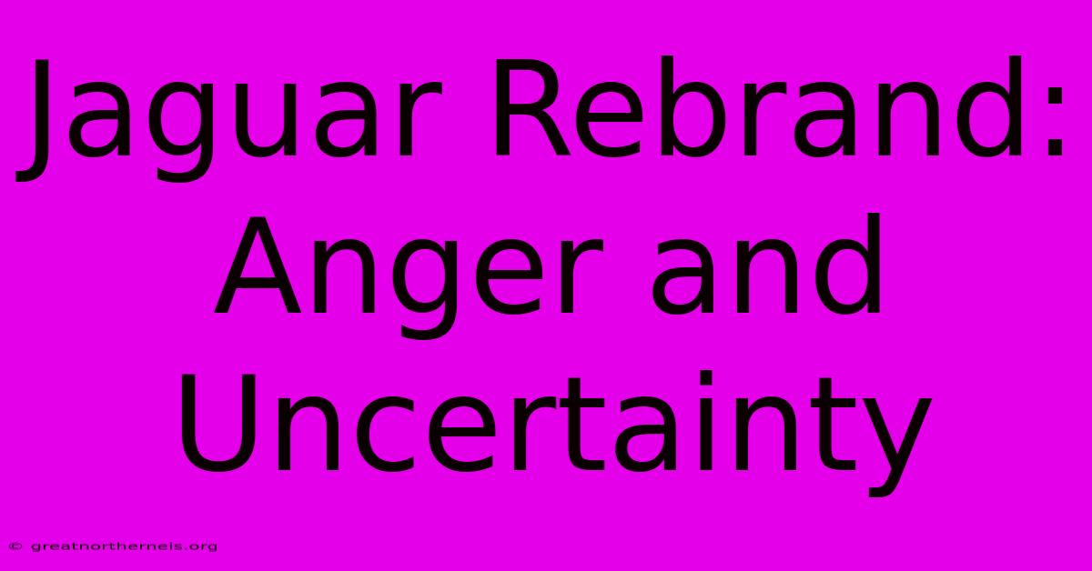 Jaguar Rebrand:  Anger And Uncertainty