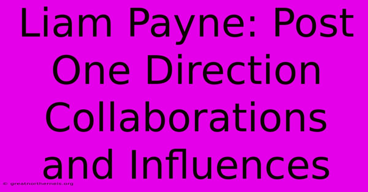 Liam Payne: Post One Direction Collaborations And Influences