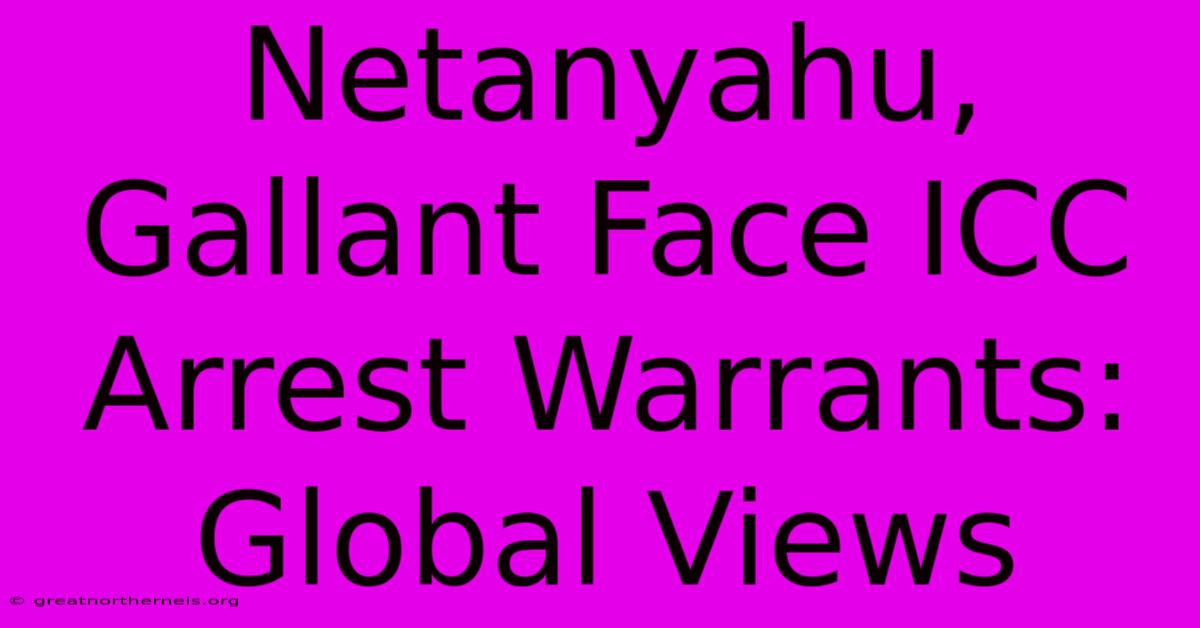 Netanyahu, Gallant Face ICC Arrest Warrants: Global Views