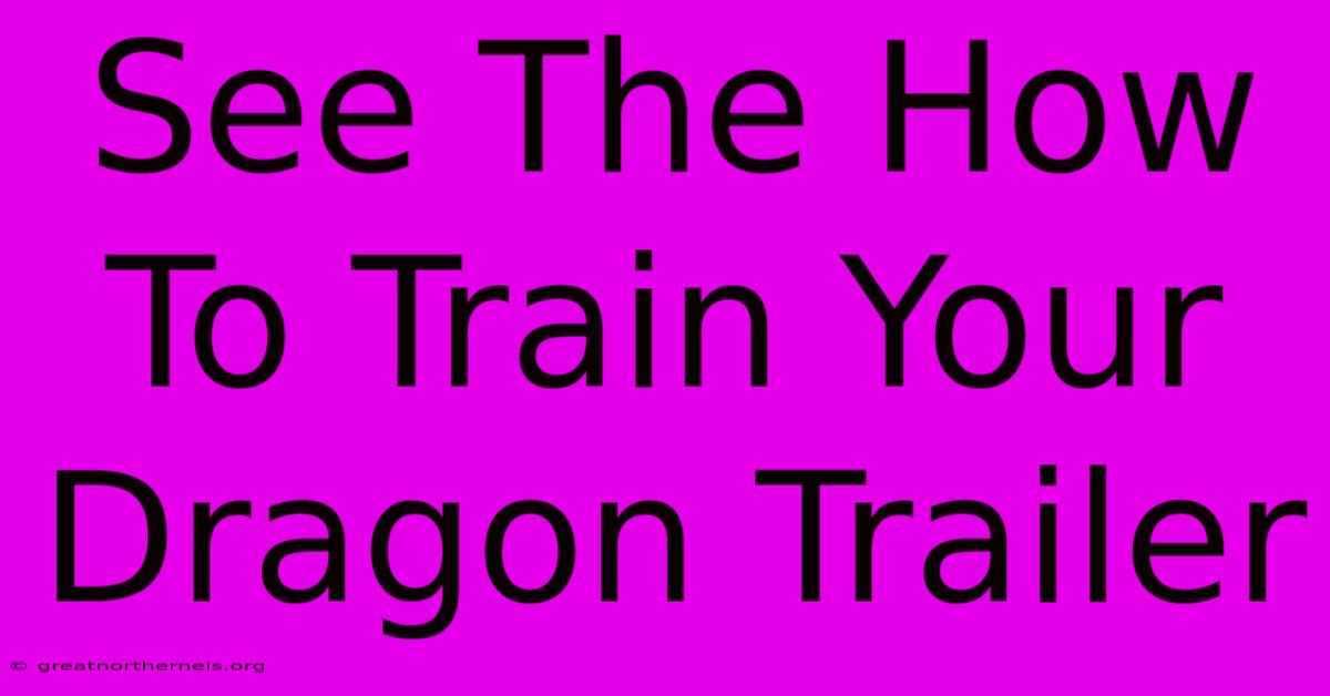 See The How To Train Your Dragon Trailer