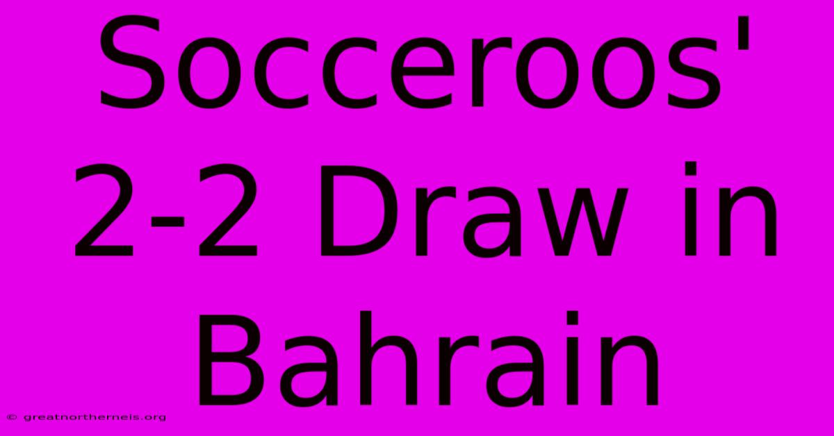 Socceroos' 2-2 Draw In Bahrain