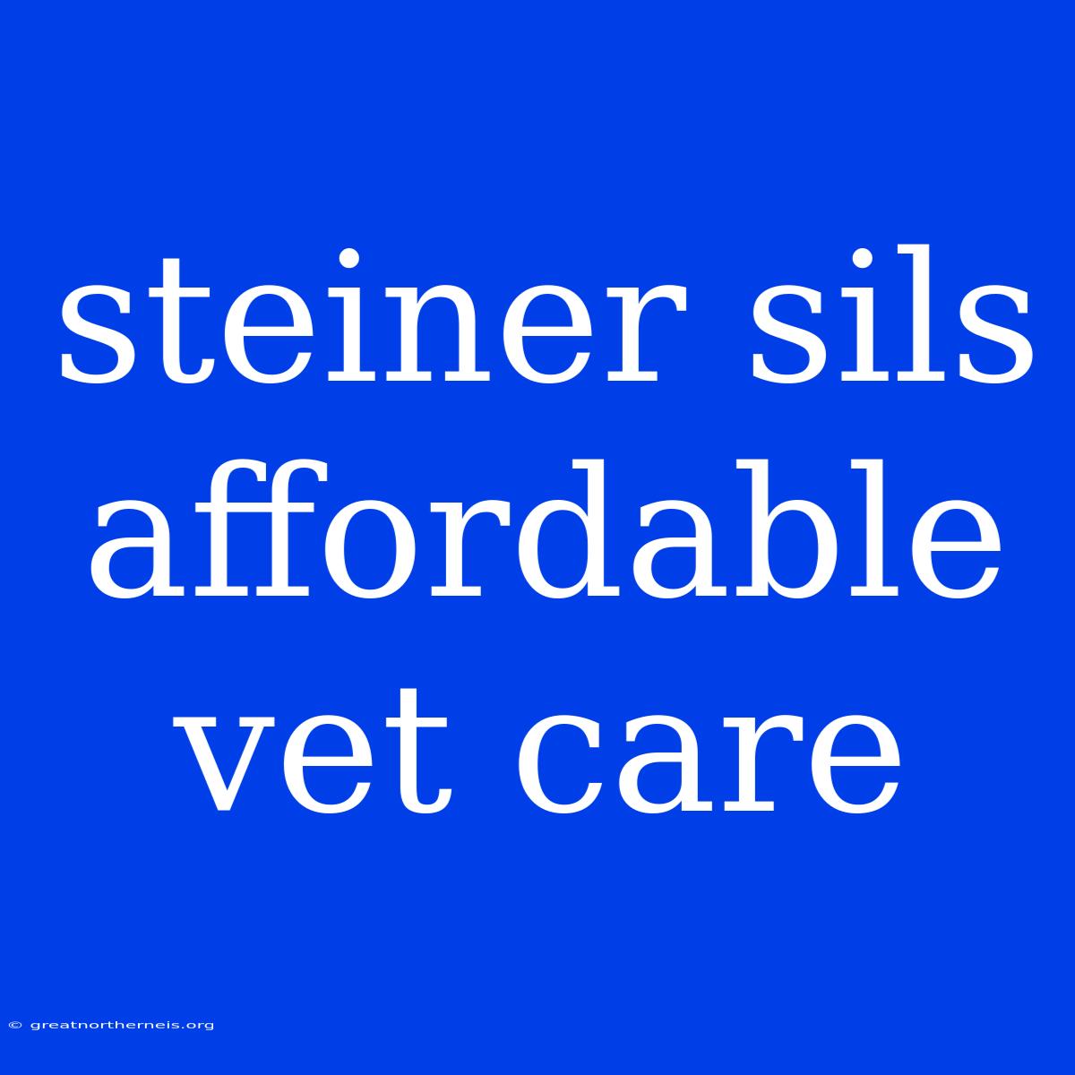 Steiner Sils Affordable Vet Care