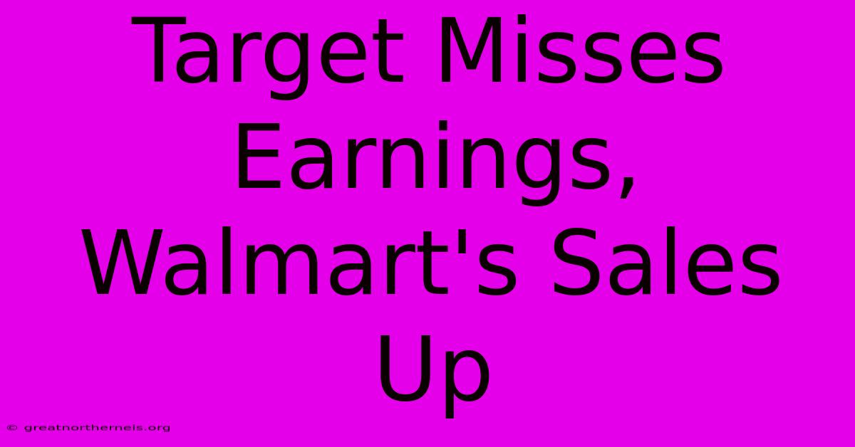 Target Misses Earnings, Walmart's Sales Up