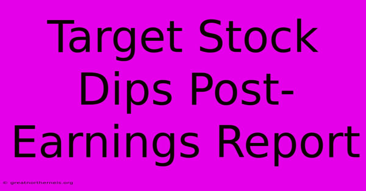 Target Stock Dips Post-Earnings Report