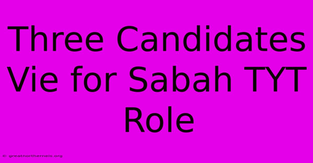 Three Candidates Vie For Sabah TYT Role