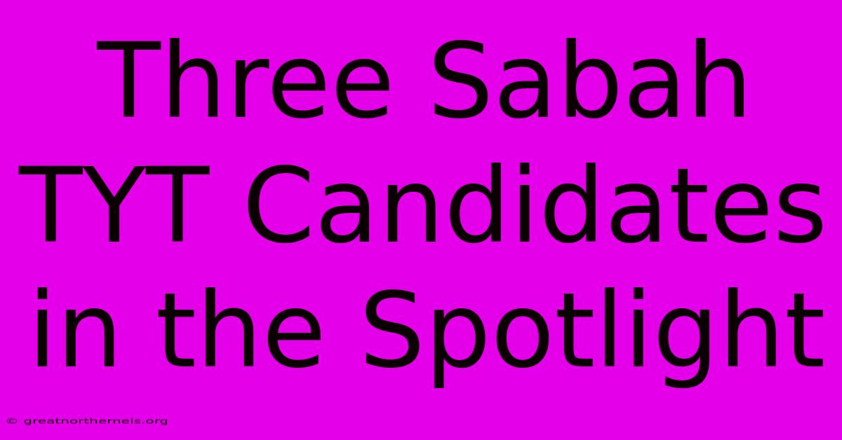 Three Sabah TYT Candidates In The Spotlight