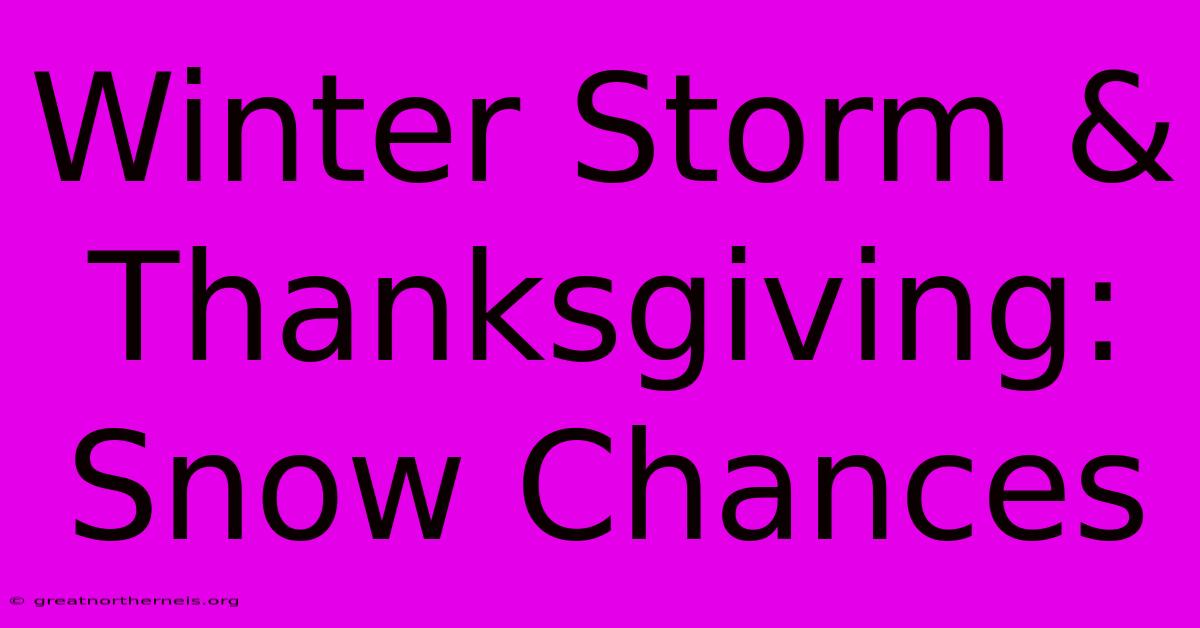 Winter Storm & Thanksgiving: Snow Chances